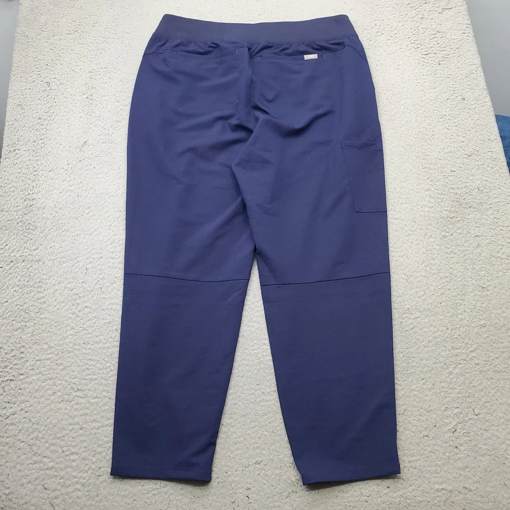 FIGS Technical Collection Medical Nurse Scrub Pants Men XL Navy Loose Ankle Slit